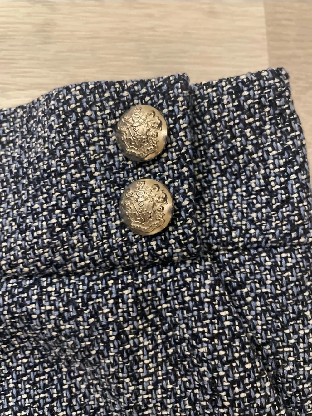 Veronica Beard Blue Tweed Arezzo Mini Skirt ~ 8 ~